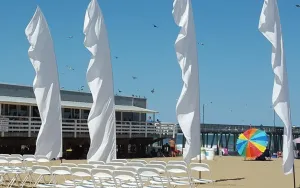 White (200' x 44') Feather Banner