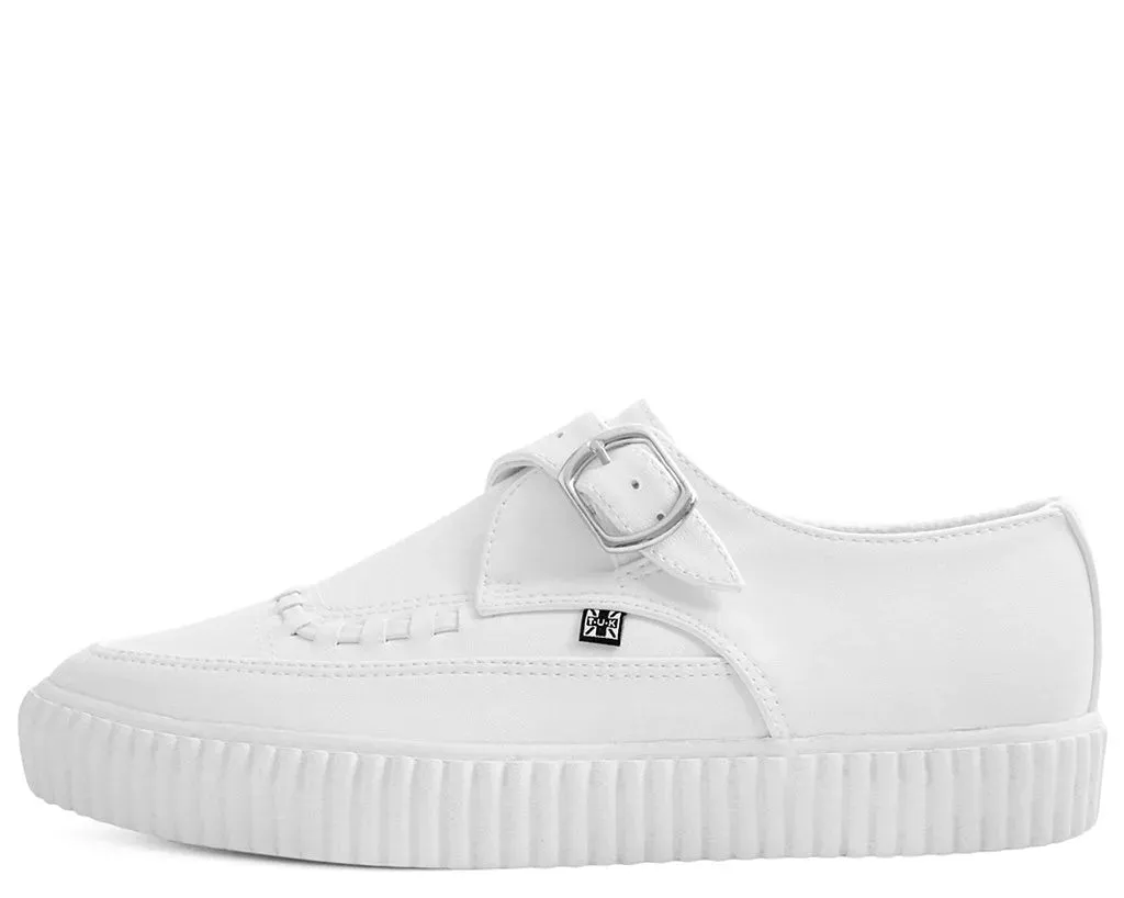 White Faux Leather Pointed Buckle EZC