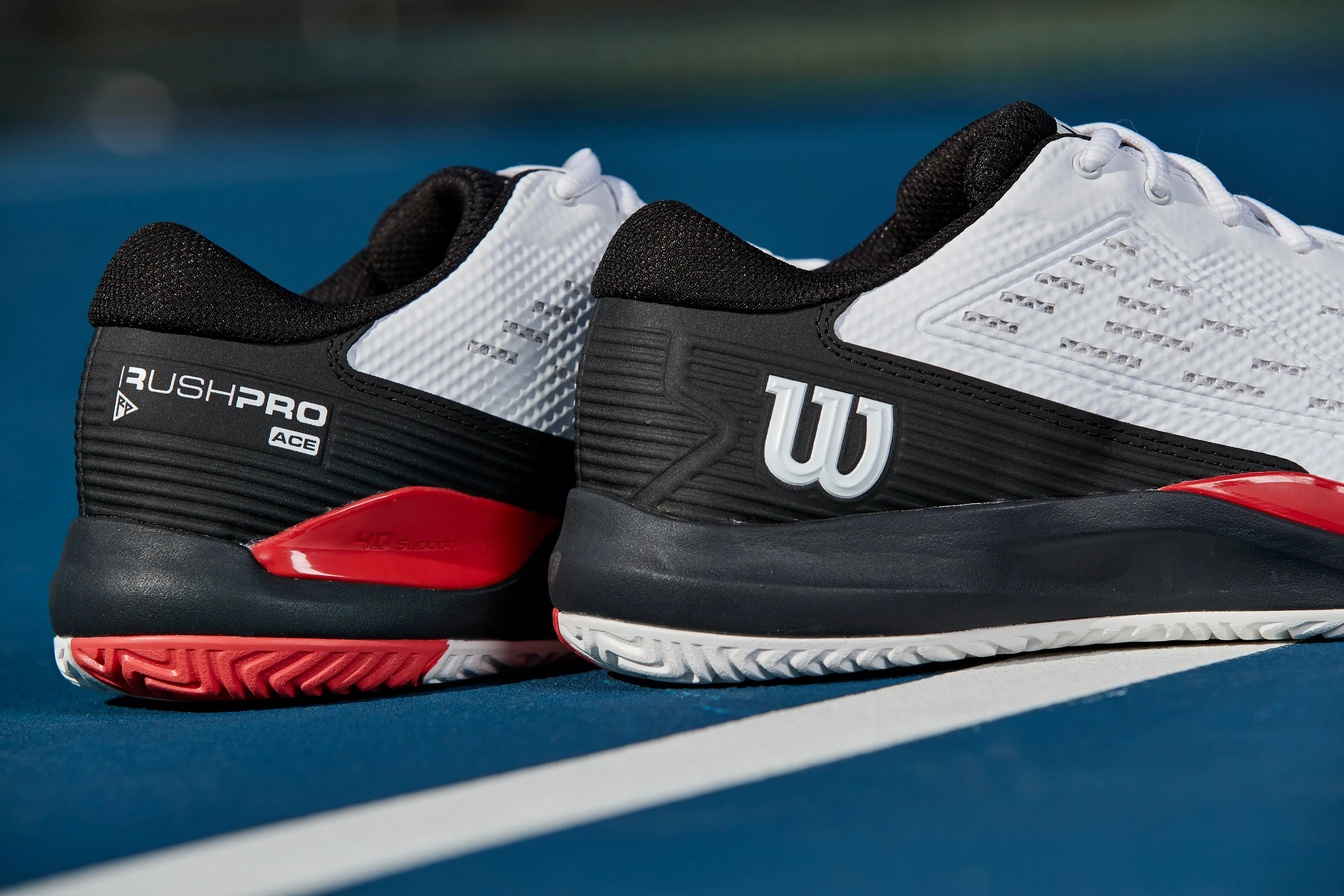 Wilson Men's Rush Pro Ace Tennis Shoes White Black