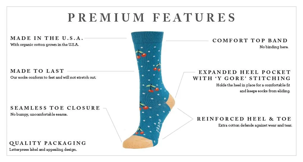 Zkano Rosette Women's Stripped Anklet Socks Blue Sky